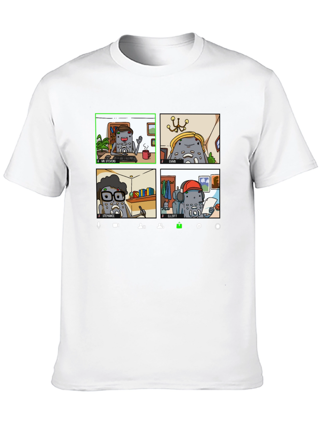 Zoom Meeting Character Graphic Tee