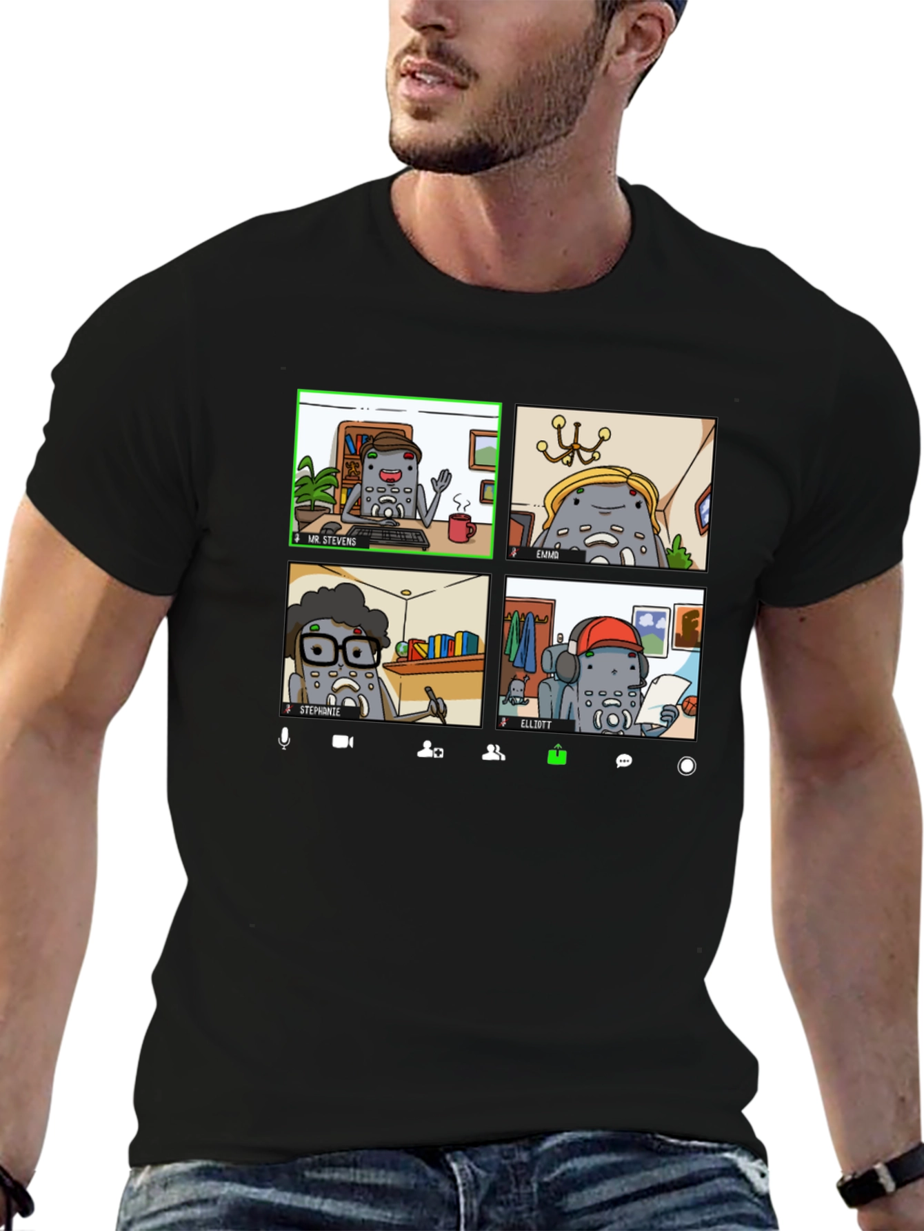 Zoom Meeting Character Graphic Tee