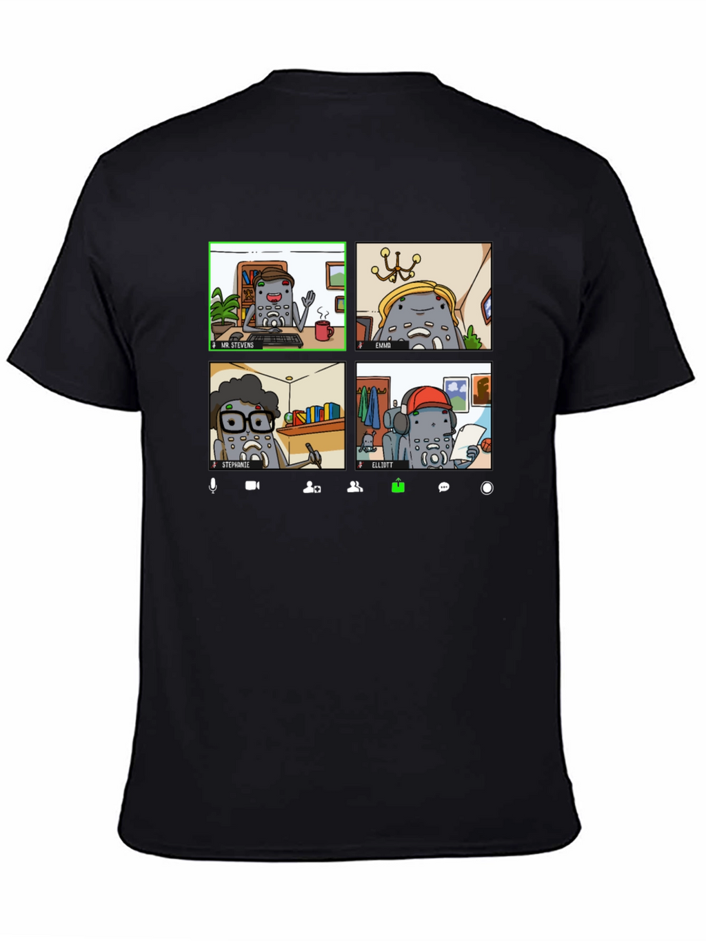 Zoom Meeting Character Graphic Tee