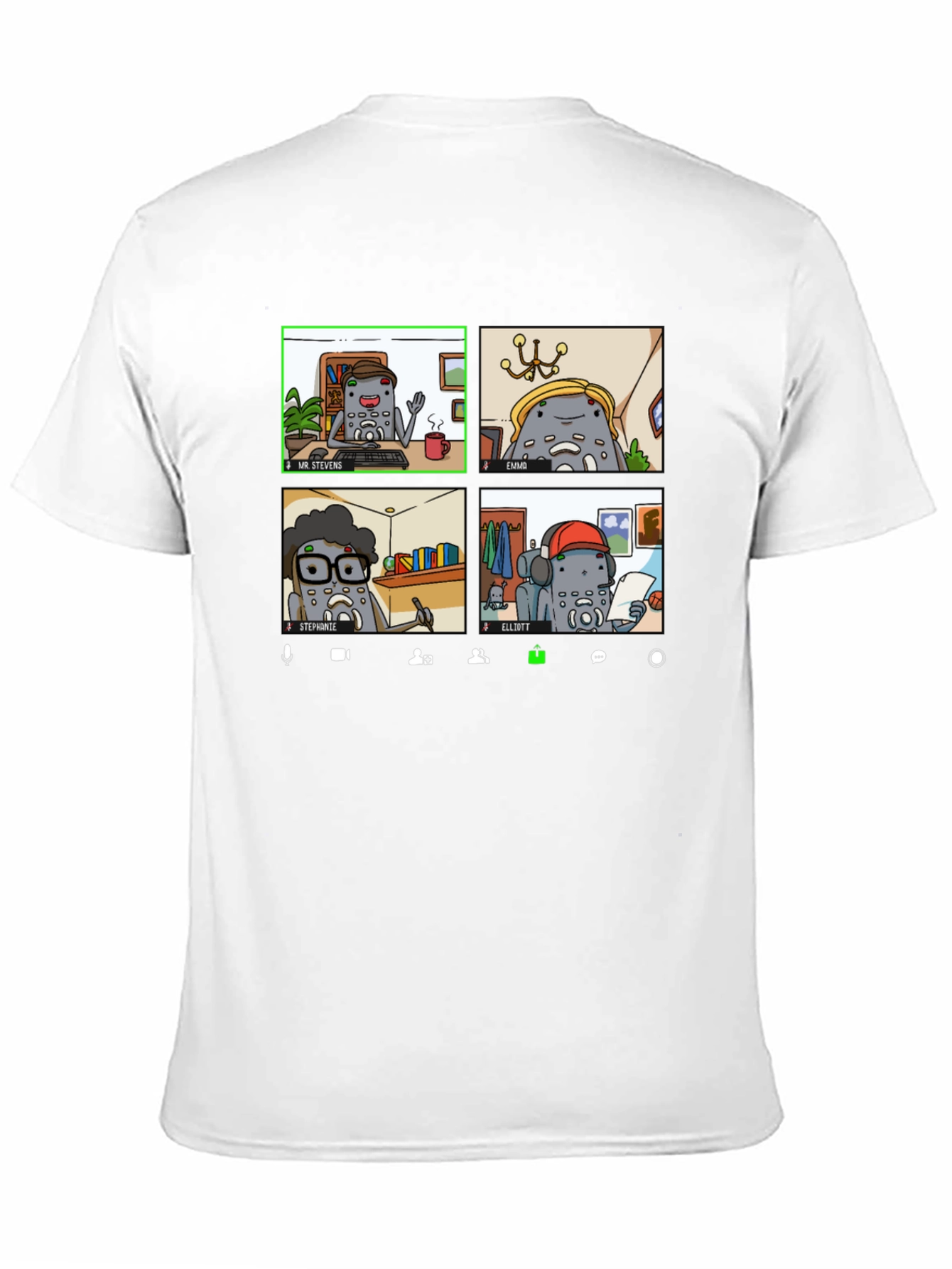 Zoom Meeting Character Graphic Tee