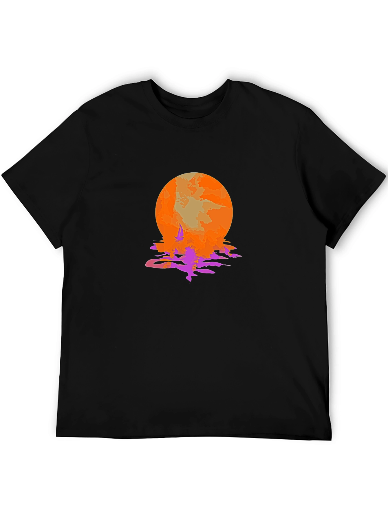 Sunset Sailing Graphic Tee - Retro Style