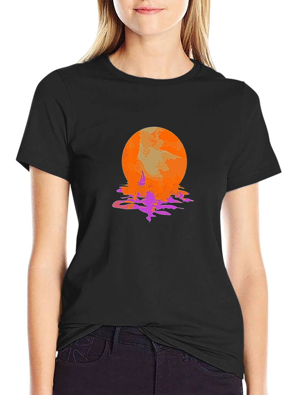 Sunset Sailing Graphic Tee - Retro Style