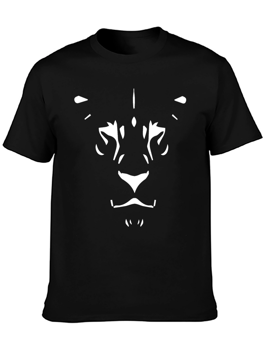 Lion Face Graphic Black T-Shirt