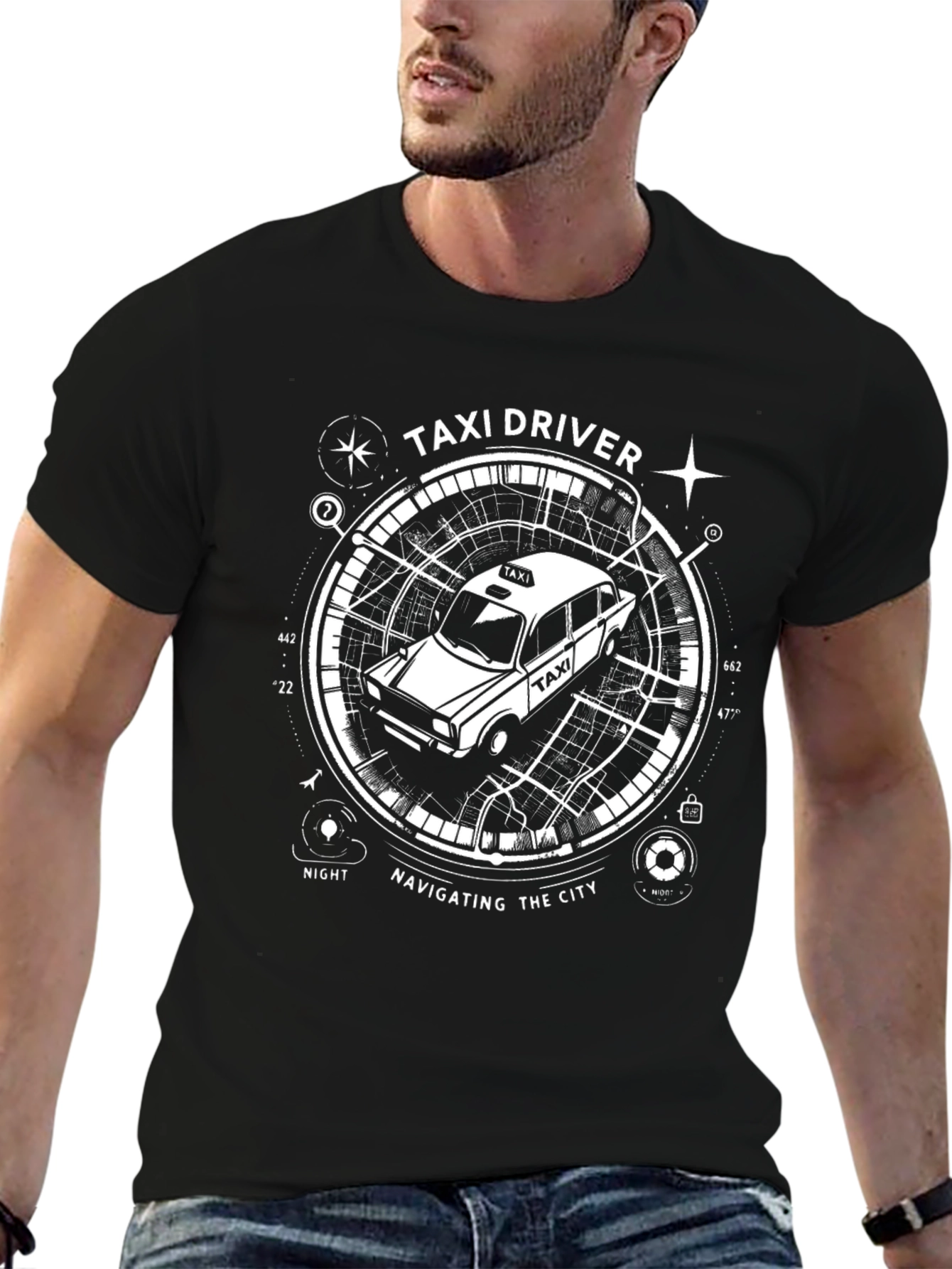 Taxi Driver Graphic T-Shirt - Navigating the City