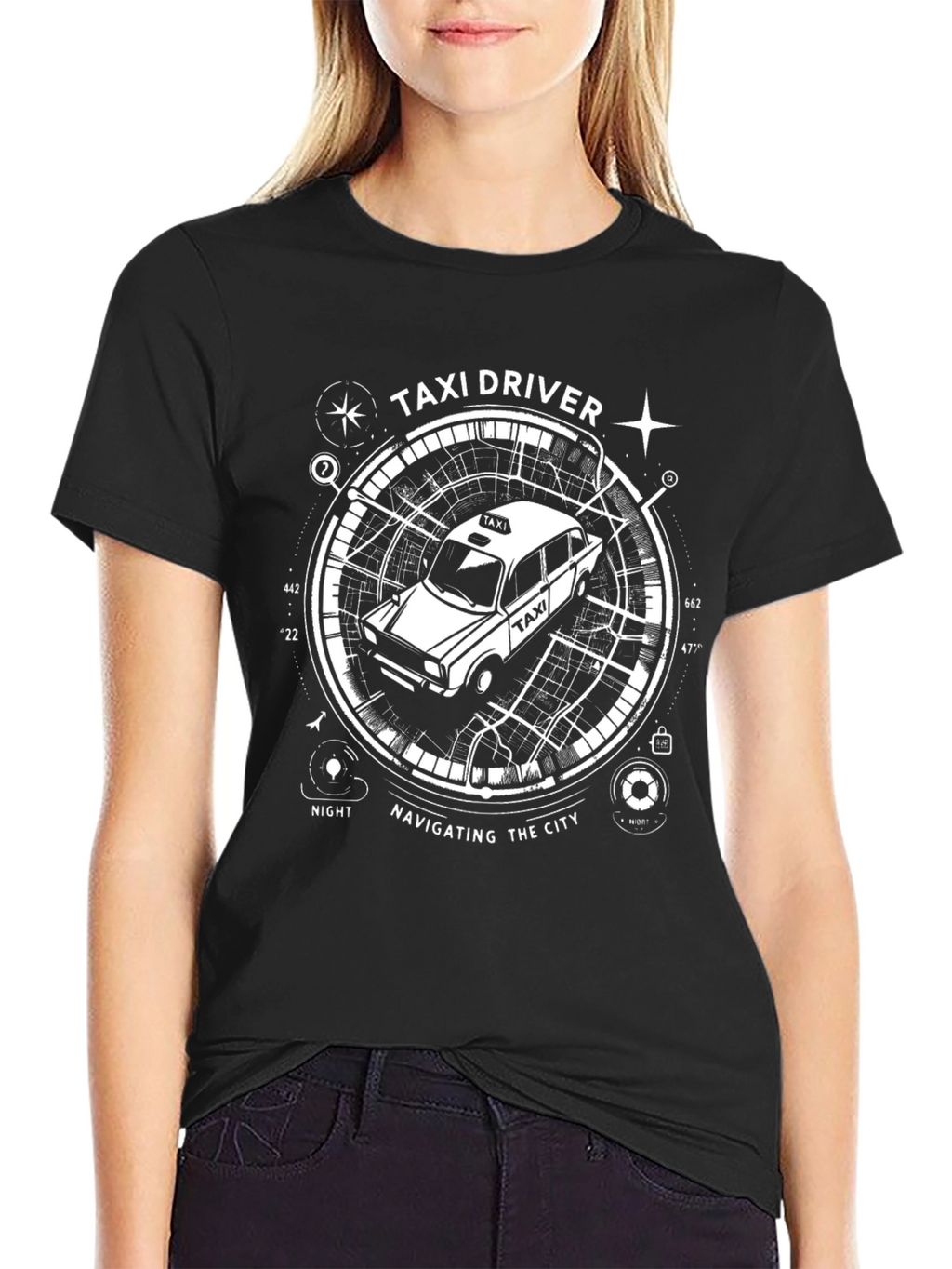Taxi Driver Graphic T-Shirt - Navigating the City