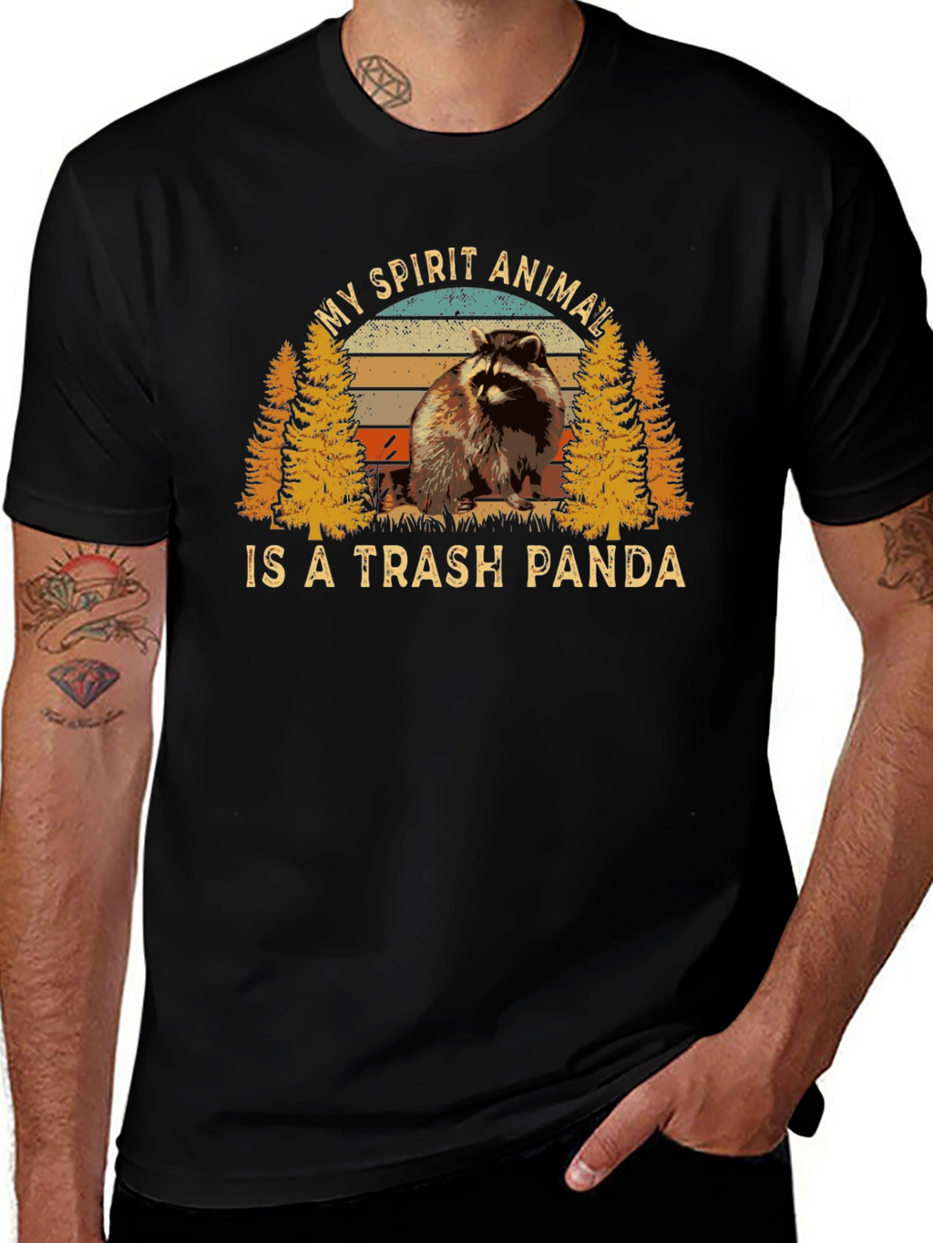 Trash Panda Spirit Animal Graphic T-Shirt