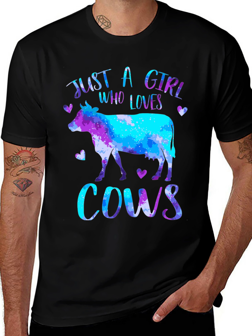 Just a Girl Who Loves Cows Graphic Tee