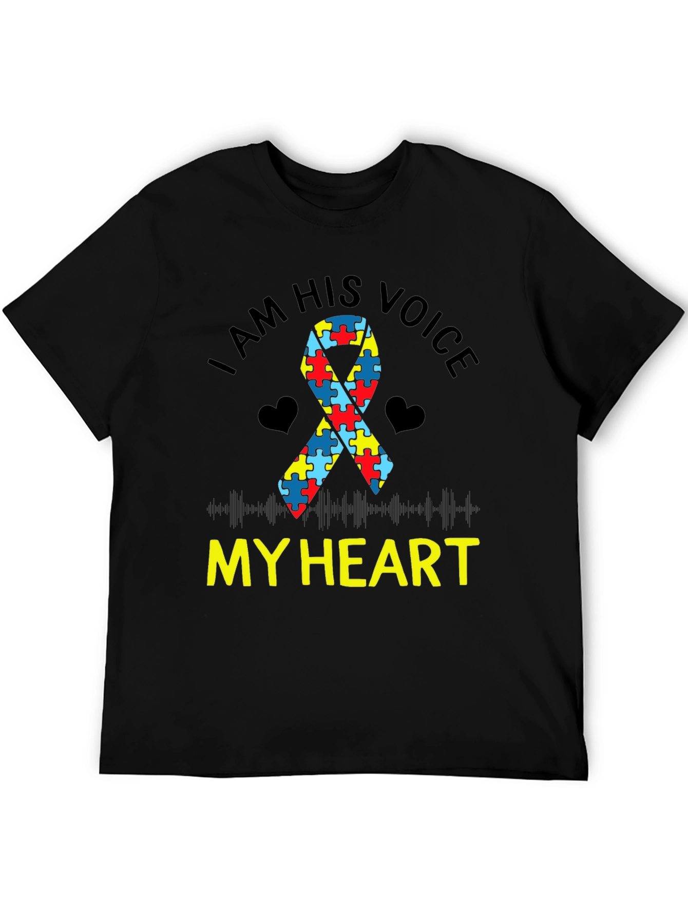 Autism Awareness T-Shirt - I Am His Voice My Heart