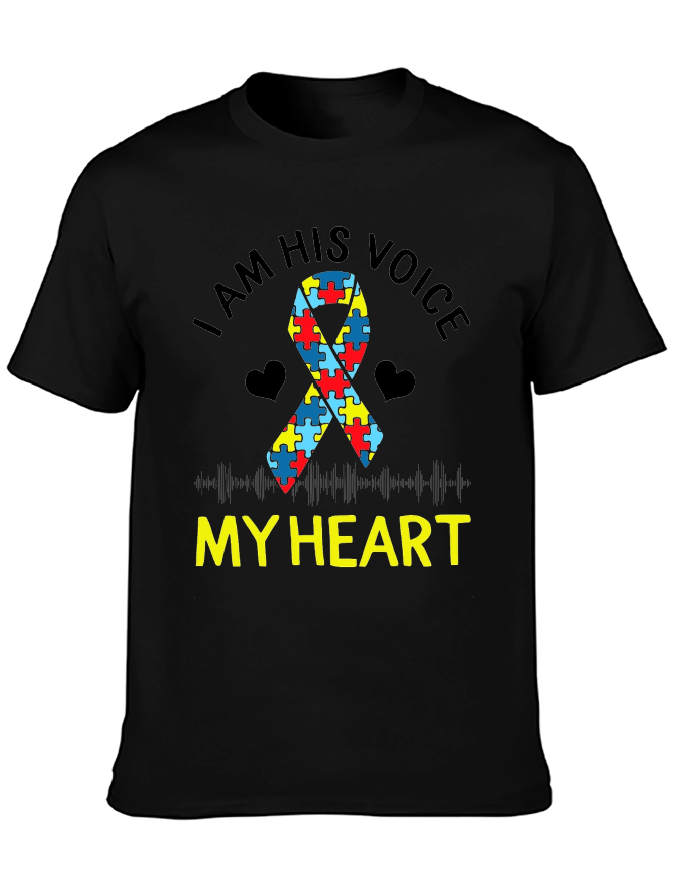 Autism Awareness T-Shirt - I Am His Voice My Heart