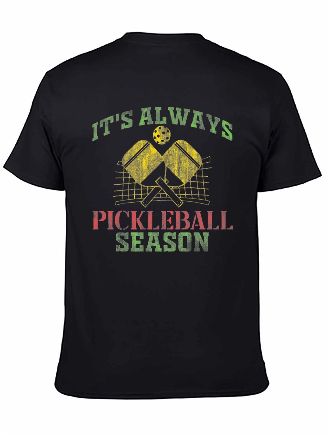 Its Always Pickleball Season Black T-Shirt