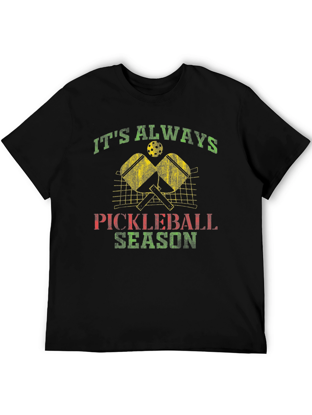 Its Always Pickleball Season Black T-Shirt