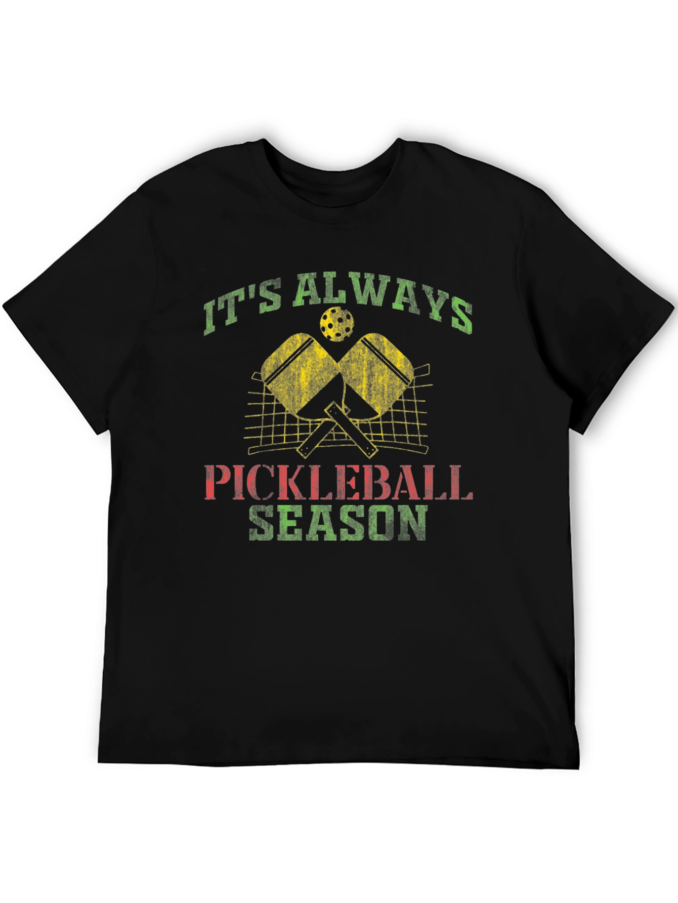 Its Always Pickleball Season Black T-Shirt