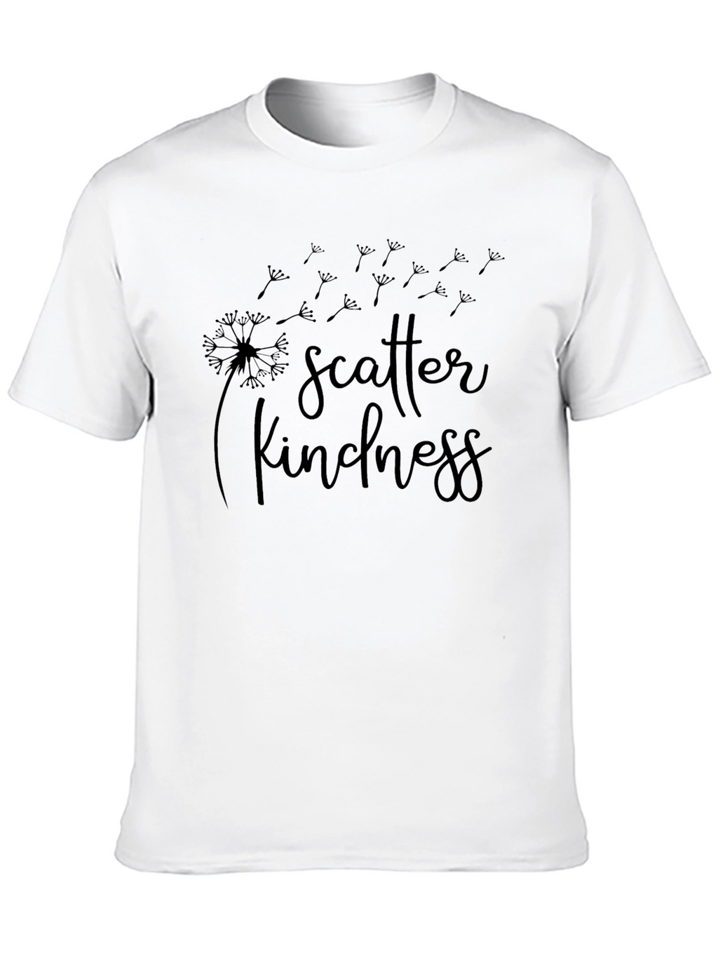 Scatter Kindness Black Graphic T-Shirt