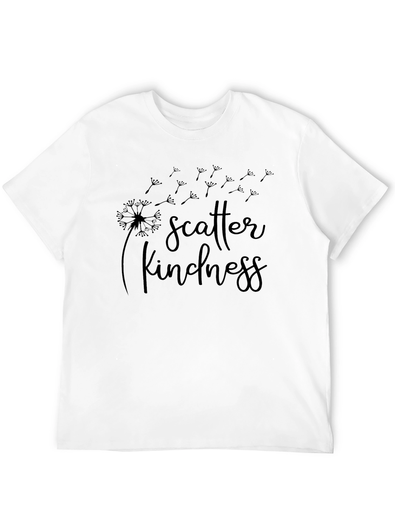Scatter Kindness Black Graphic T-Shirt