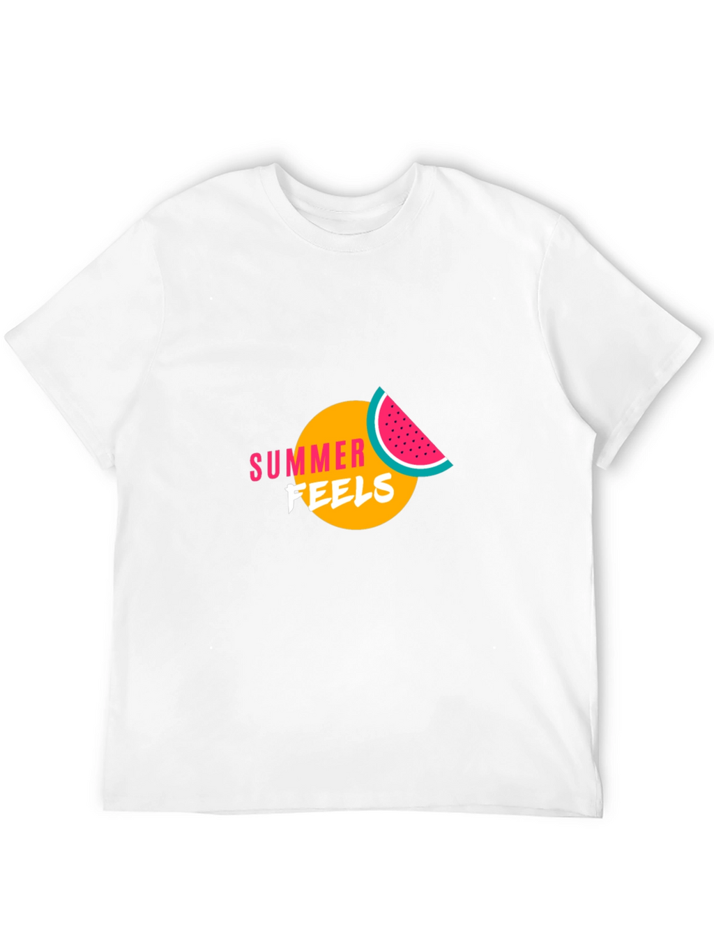 Summer Feels Graphic Tee - Black Cotton T-Shirt