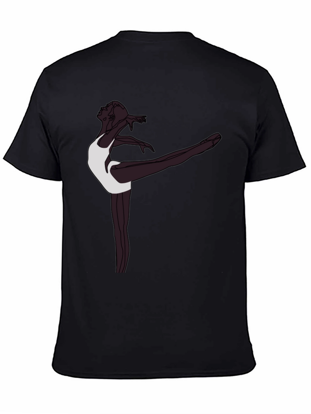 Ballerina Graphic T-Shirt - Sleek Black Tee