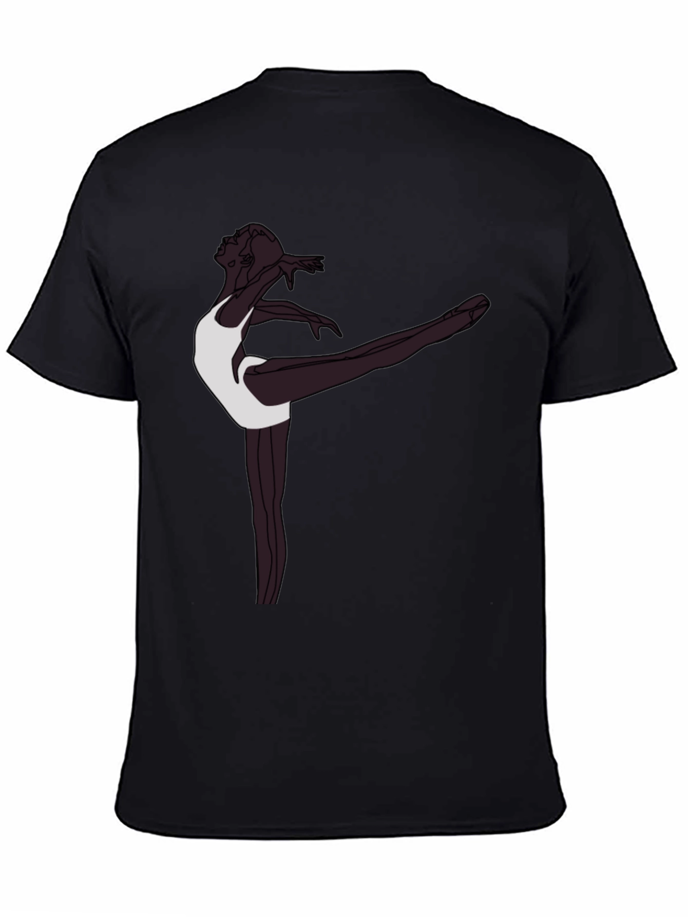 Ballerina Graphic T-Shirt - Sleek Black Tee