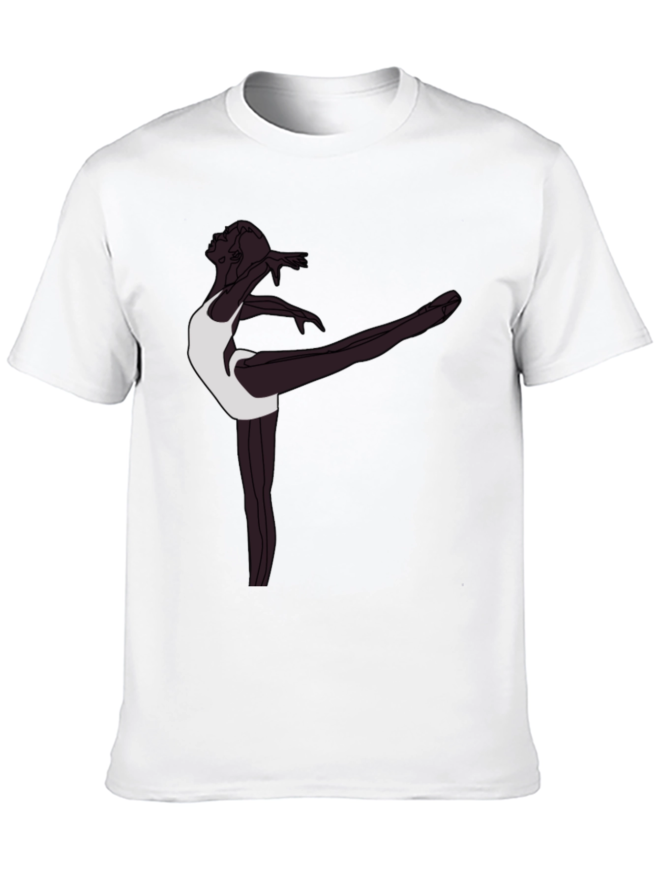 Ballerina Graphic T-Shirt - Sleek Black Tee