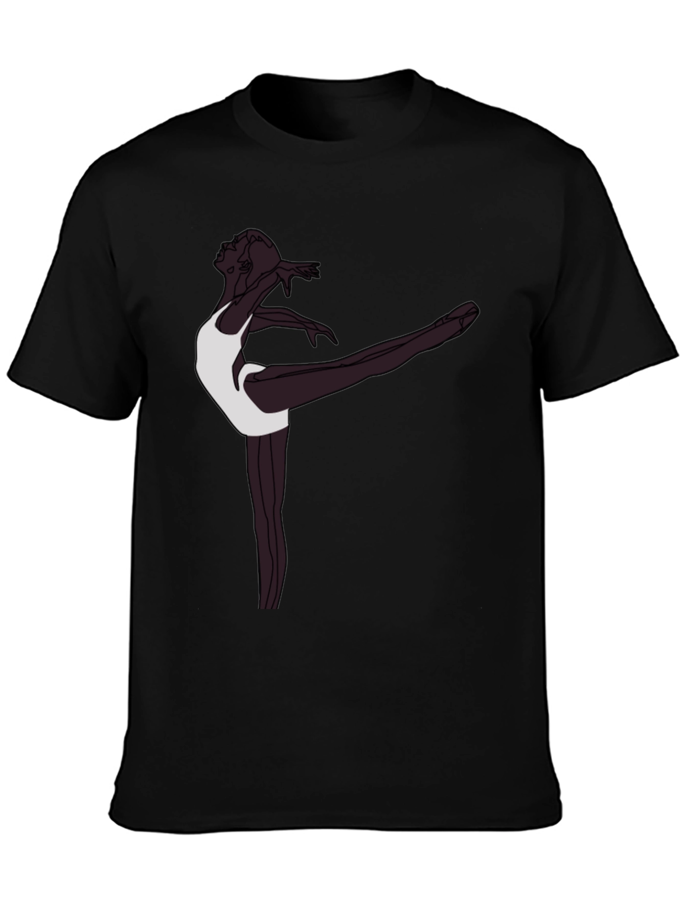 Ballerina Graphic T-Shirt - Sleek Black Tee