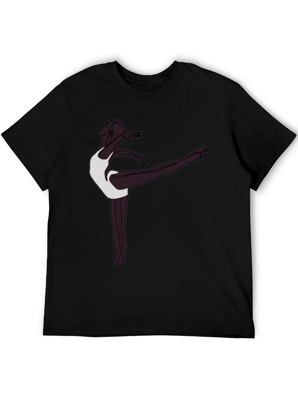 Ballerina Graphic T-Shirt - Sleek Black Tee
