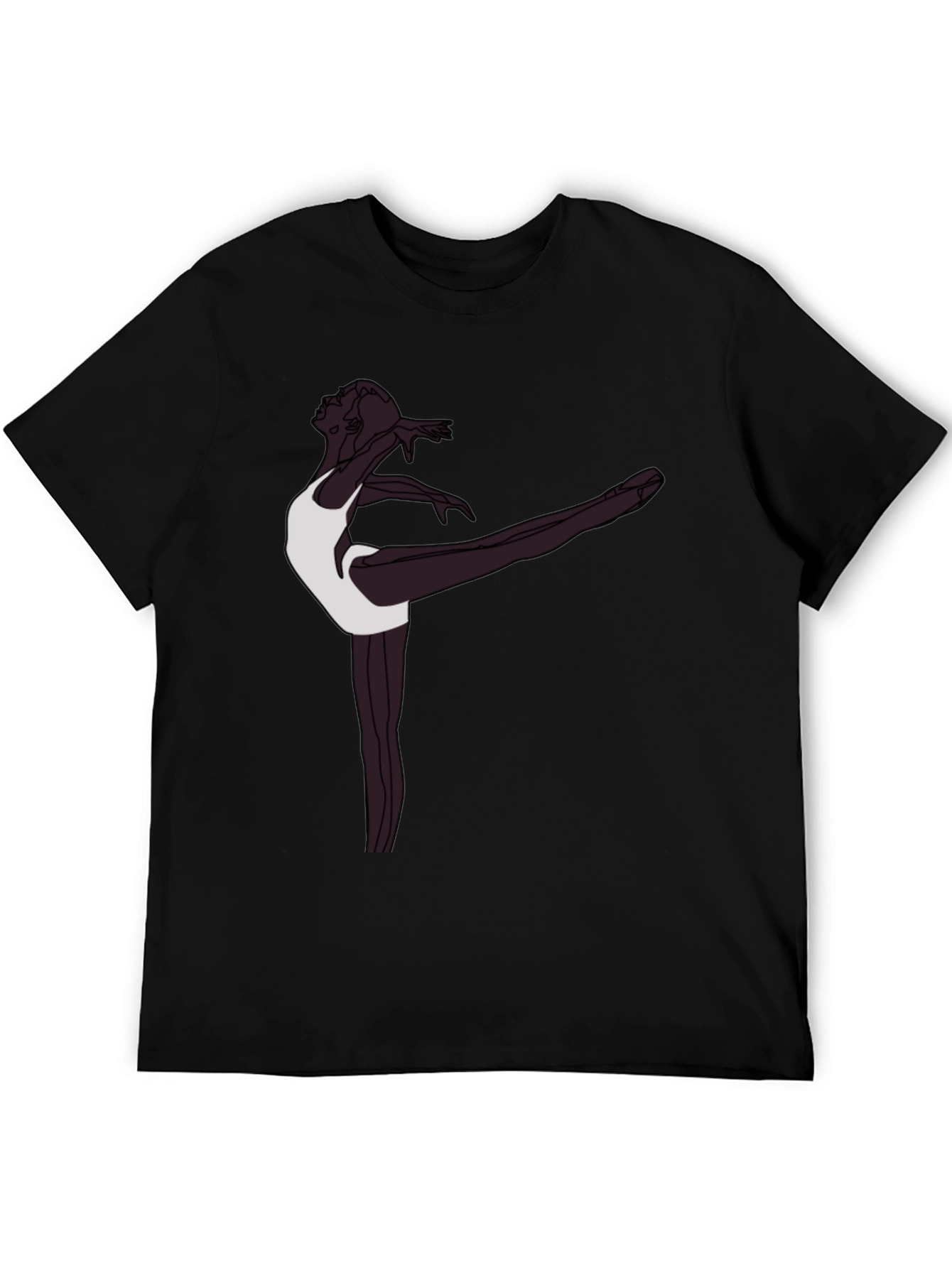 Ballerina Graphic T-Shirt - Sleek Black Tee
