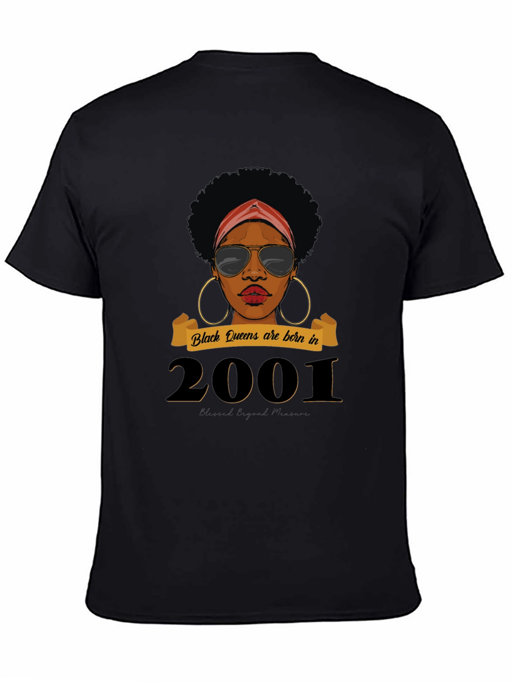 Black Queen Born in 2001 T-Shirt
