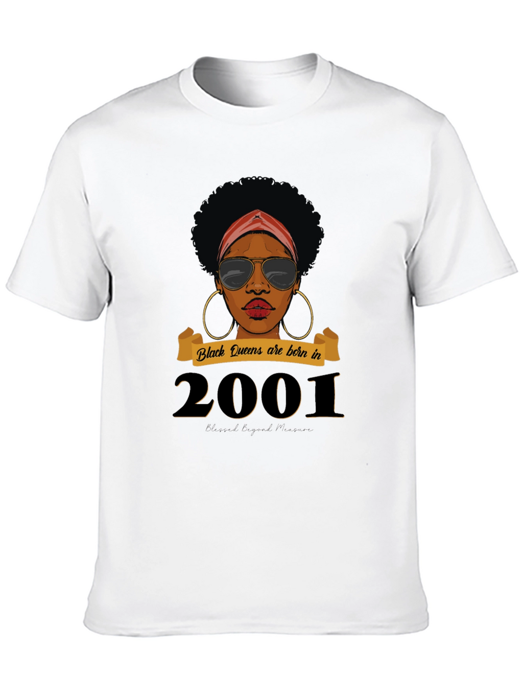 Black Queen Born in 2001 T-Shirt