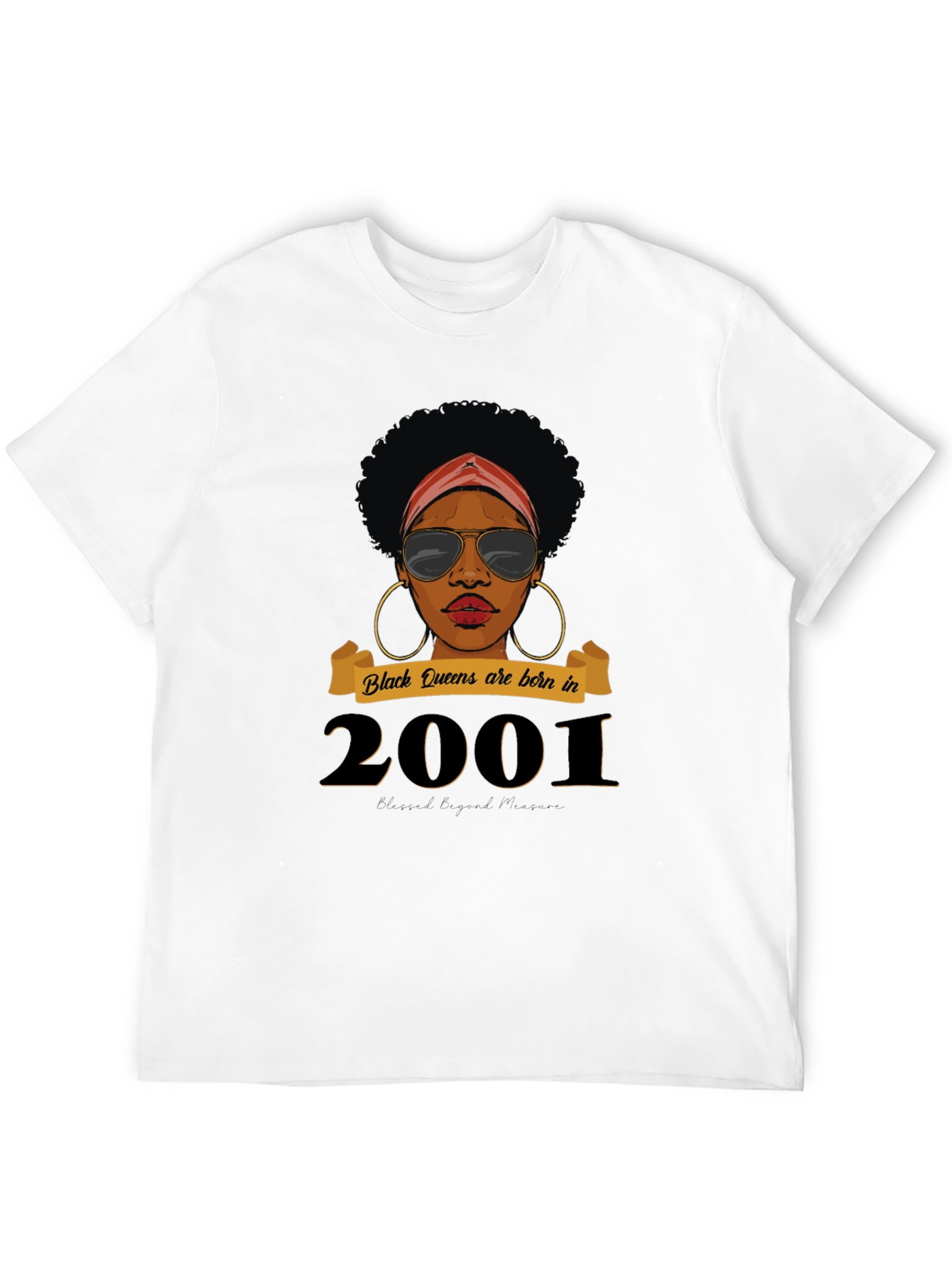 Black Queen Born in 2001 T-Shirt