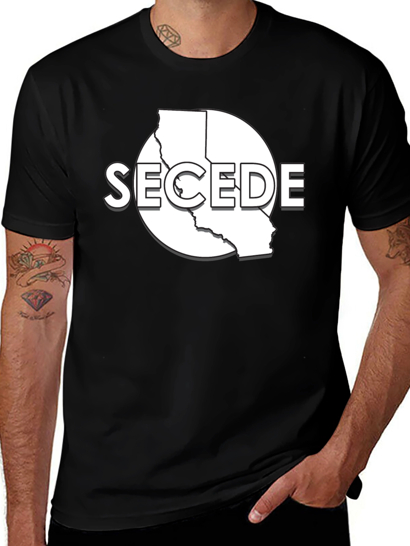 Secede California Graphic T-Shirt - Black