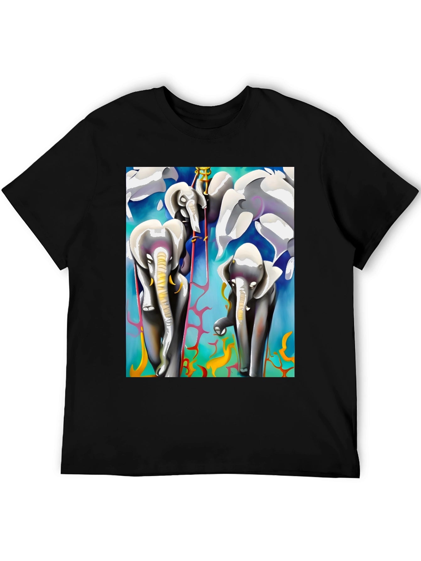 Elephant Art Black Tee