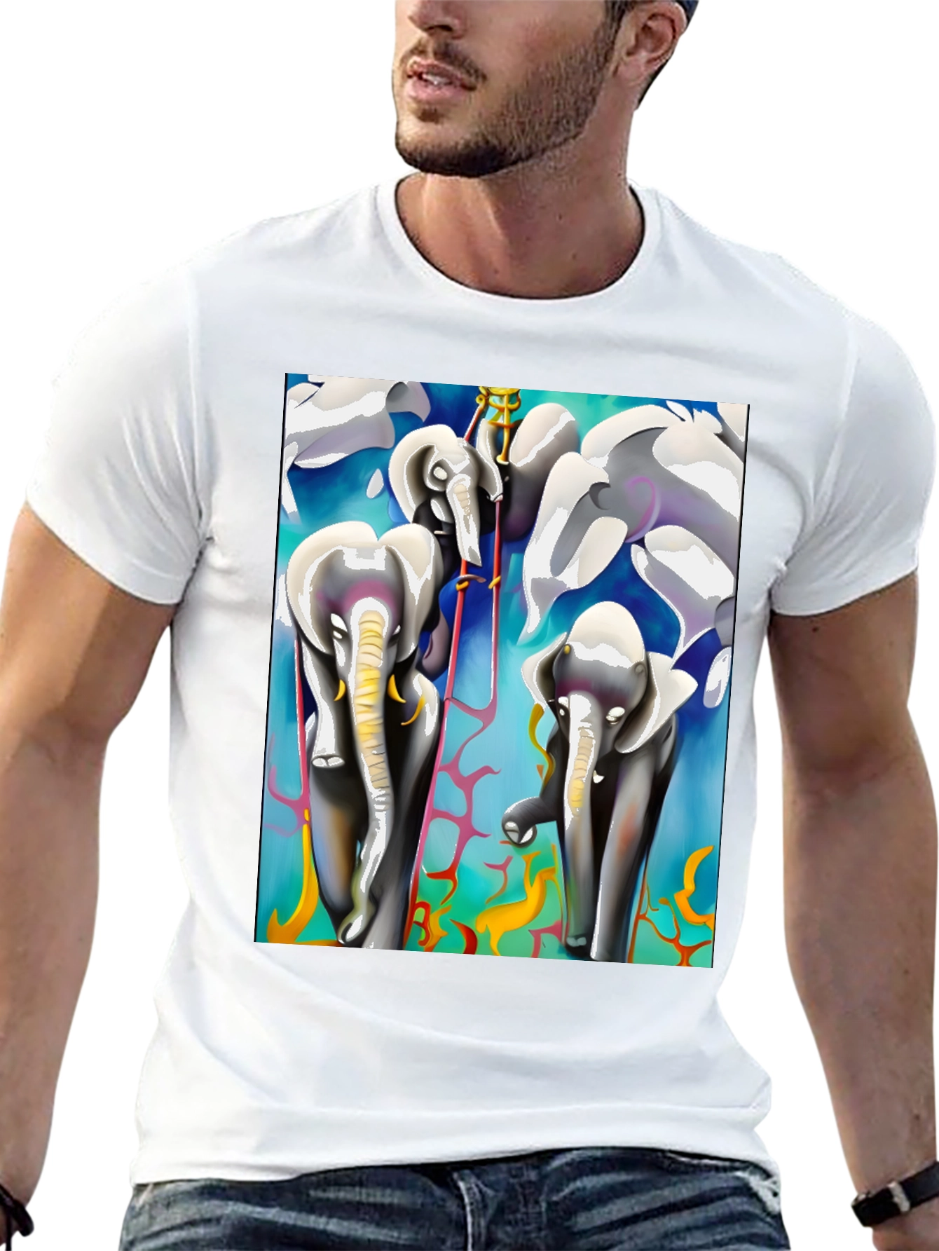 Elephant Art Black Tee
