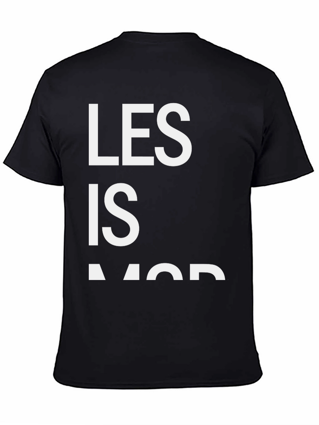 Les Is More Black Graphic T-Shirt