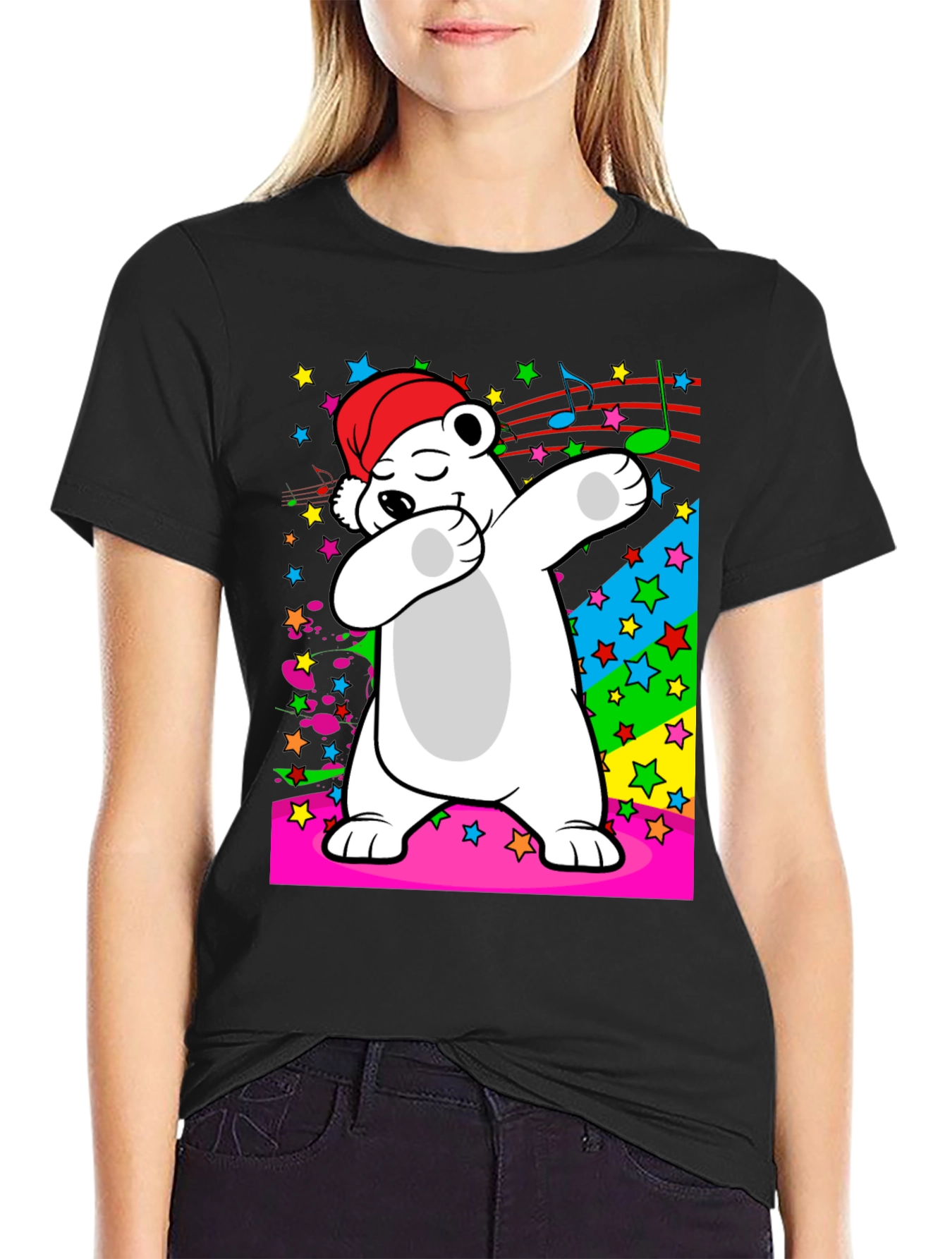 Dabbing Polar Bear T-Shirt - Fun Graphic Tee