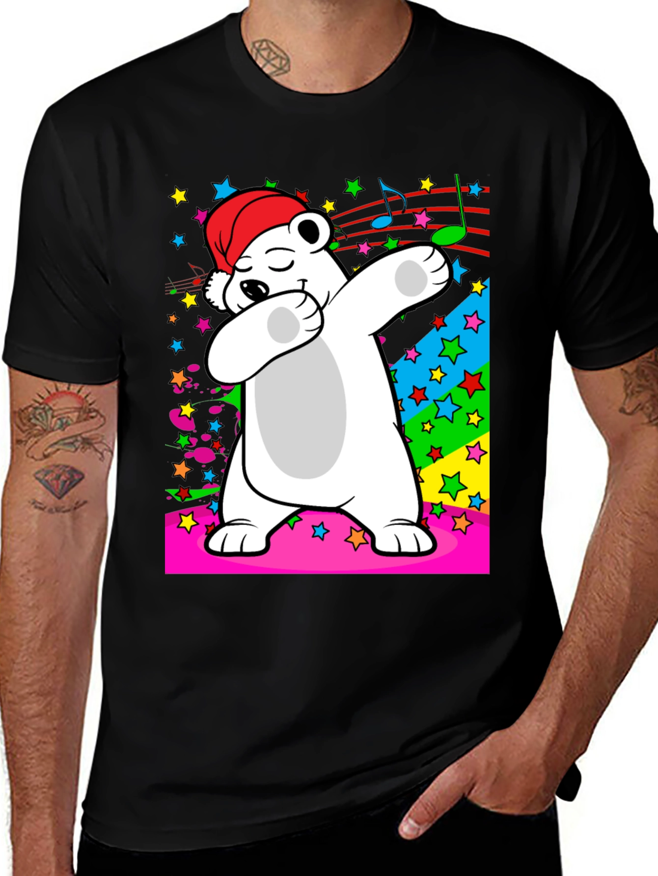 Dabbing Polar Bear T-Shirt - Fun Graphic Tee