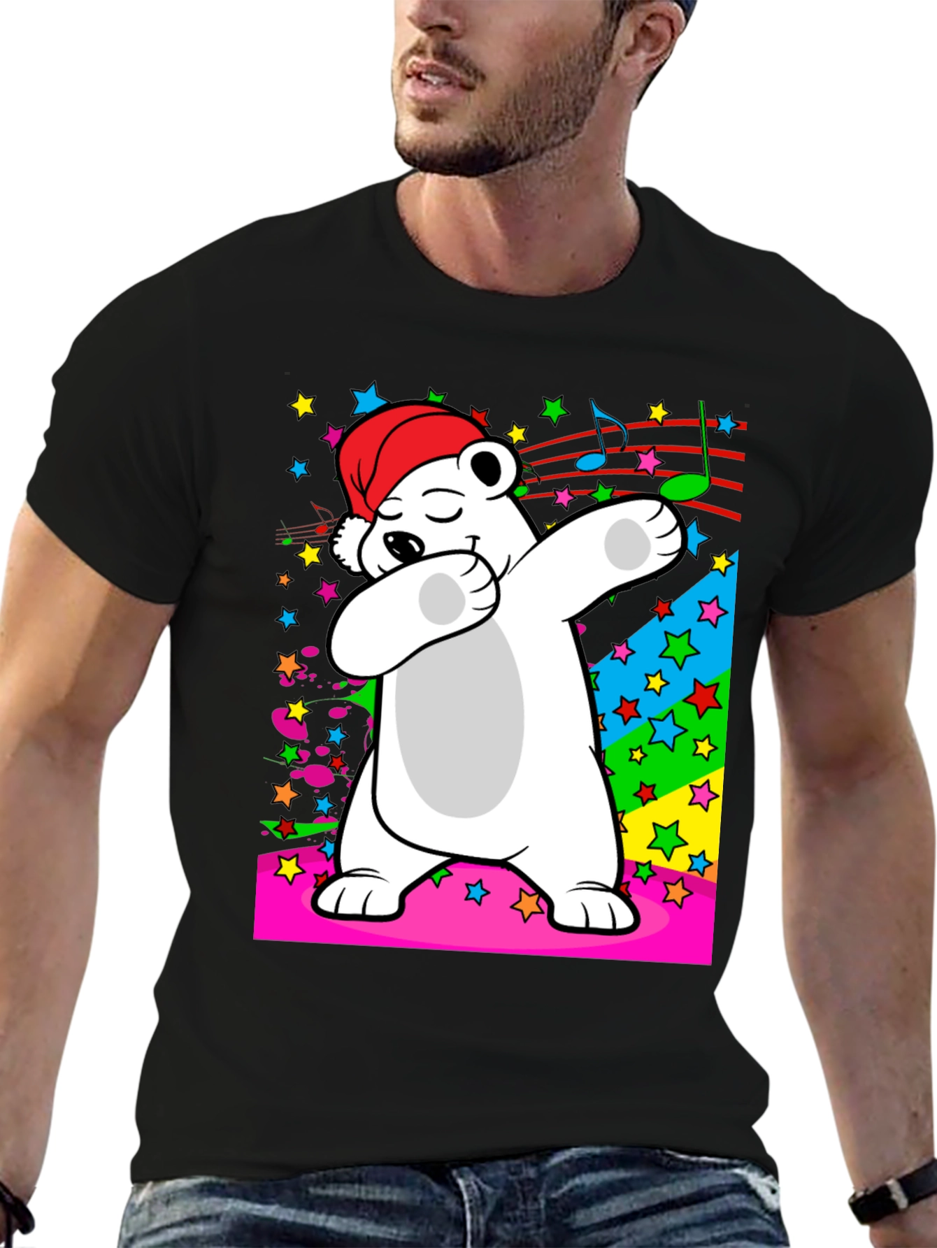 Dabbing Polar Bear T-Shirt - Fun Graphic Tee