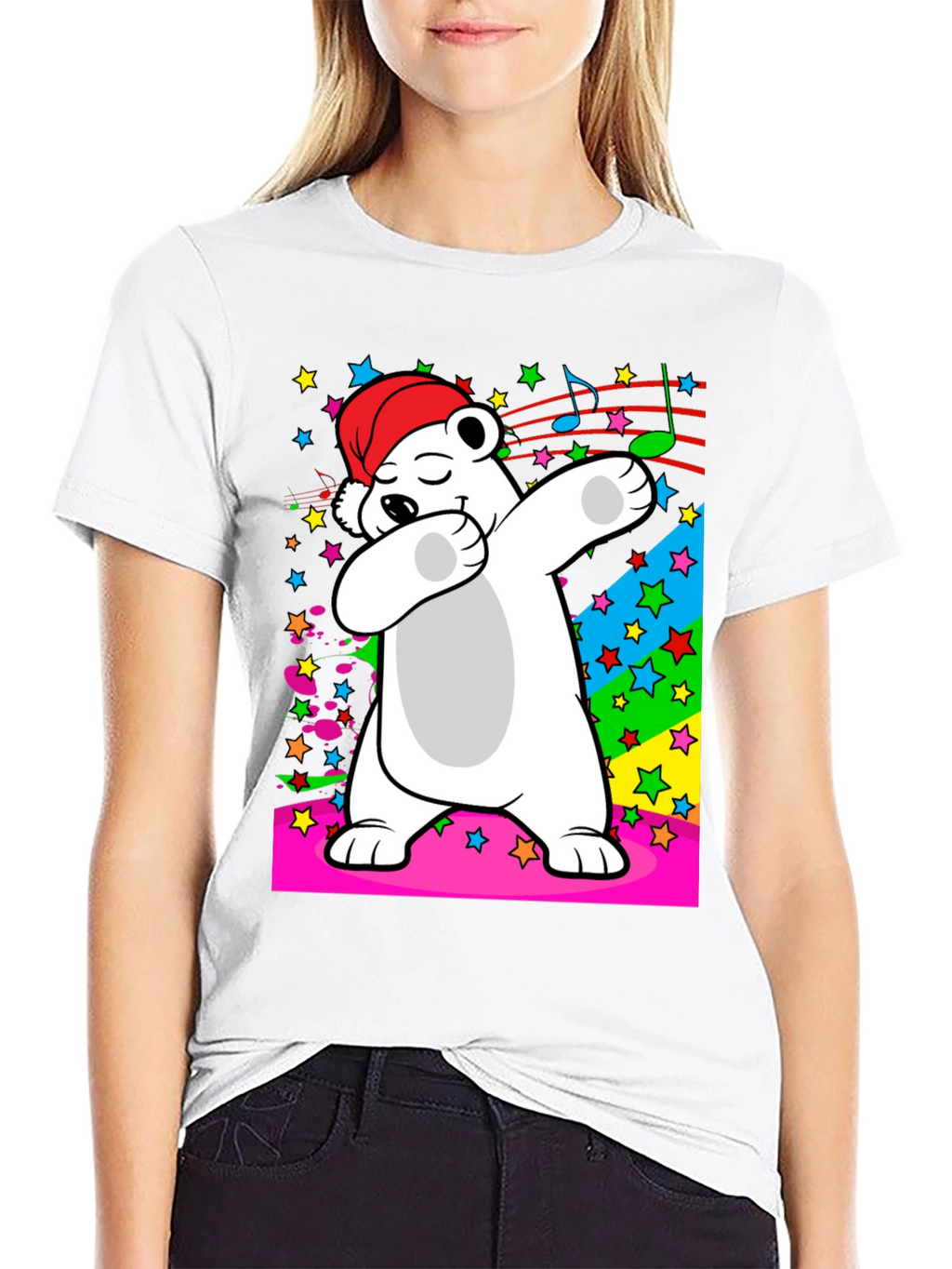 Dabbing Polar Bear T-Shirt - Fun Graphic Tee