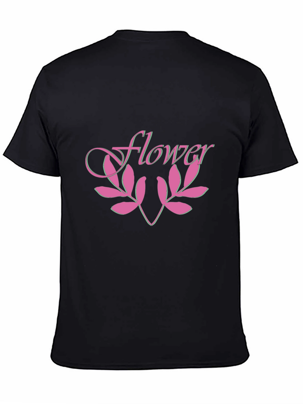 Flower Graphic Black T-Shirt
