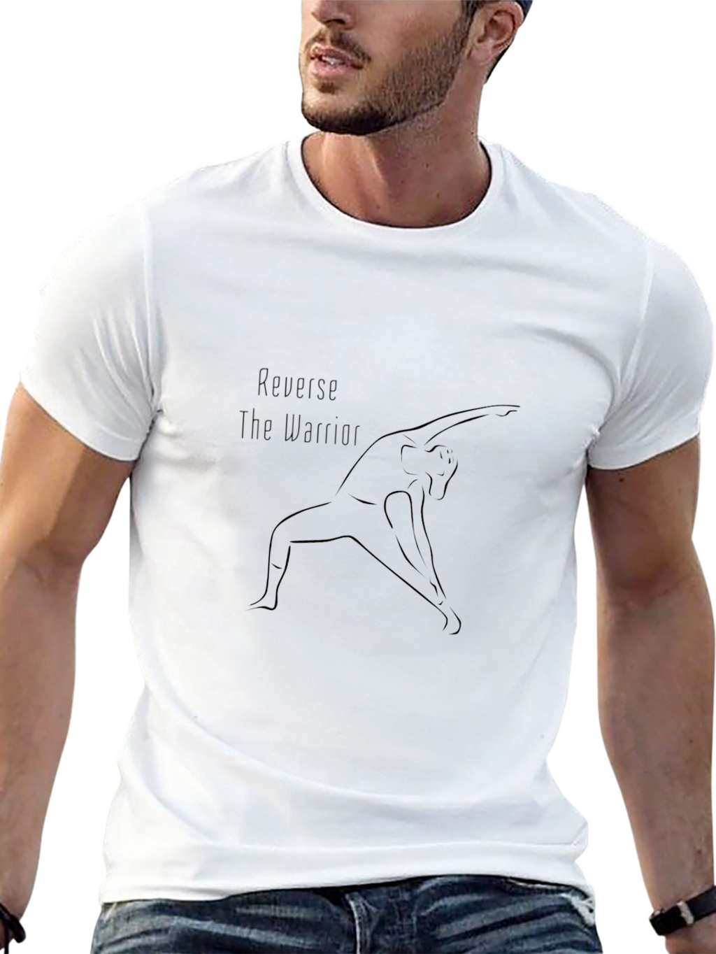 Yoga Pose Graphic Black T-Shirt