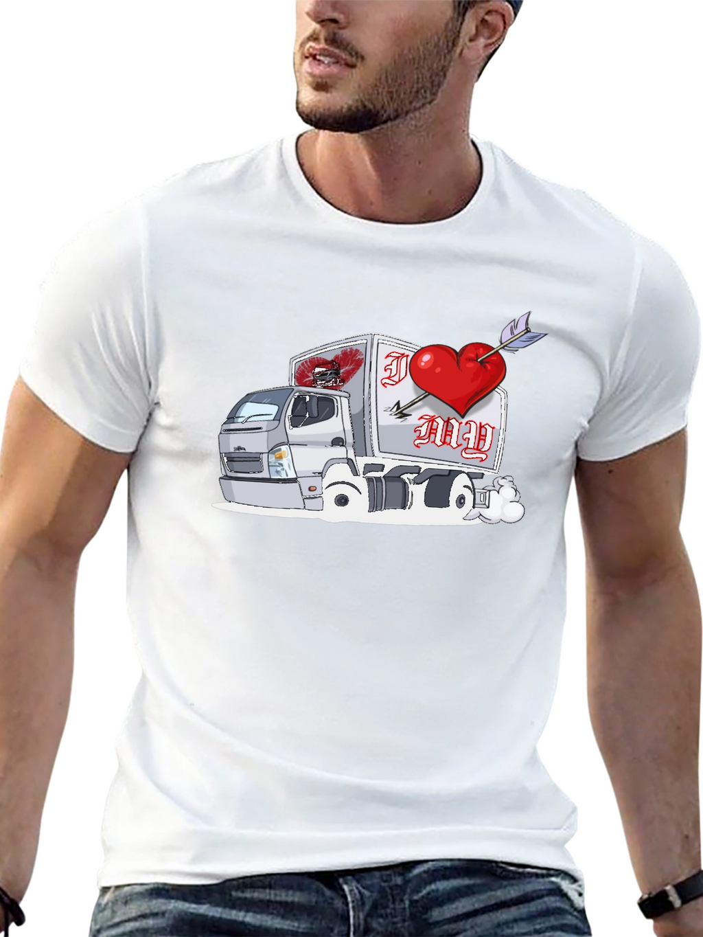 I Love My Truck Valentines Day T-Shirt