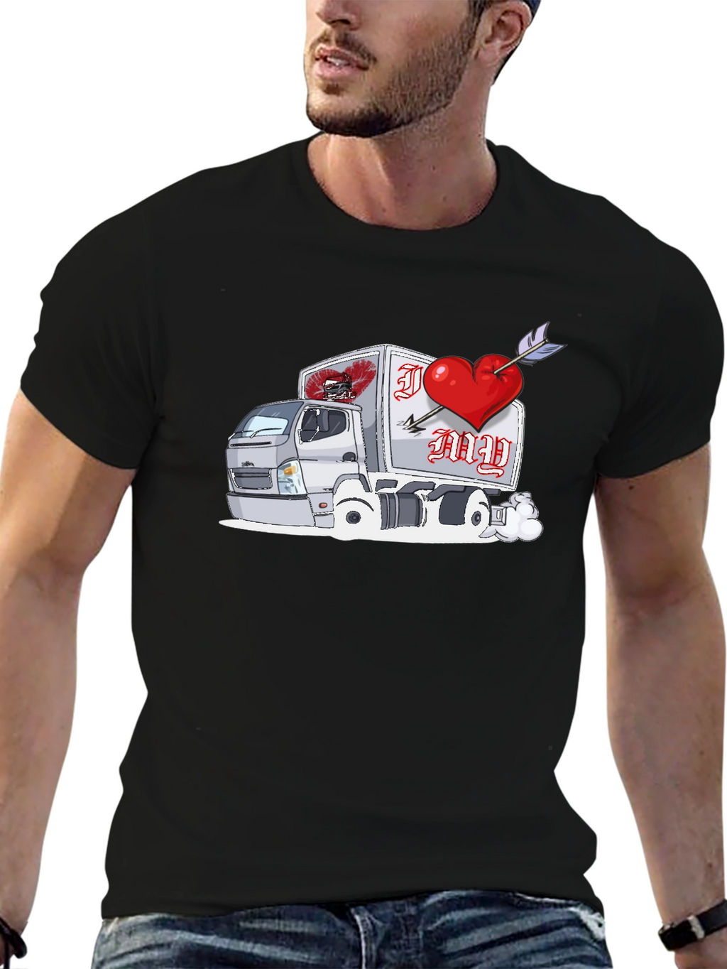I Love My Truck Valentines Day T-Shirt
