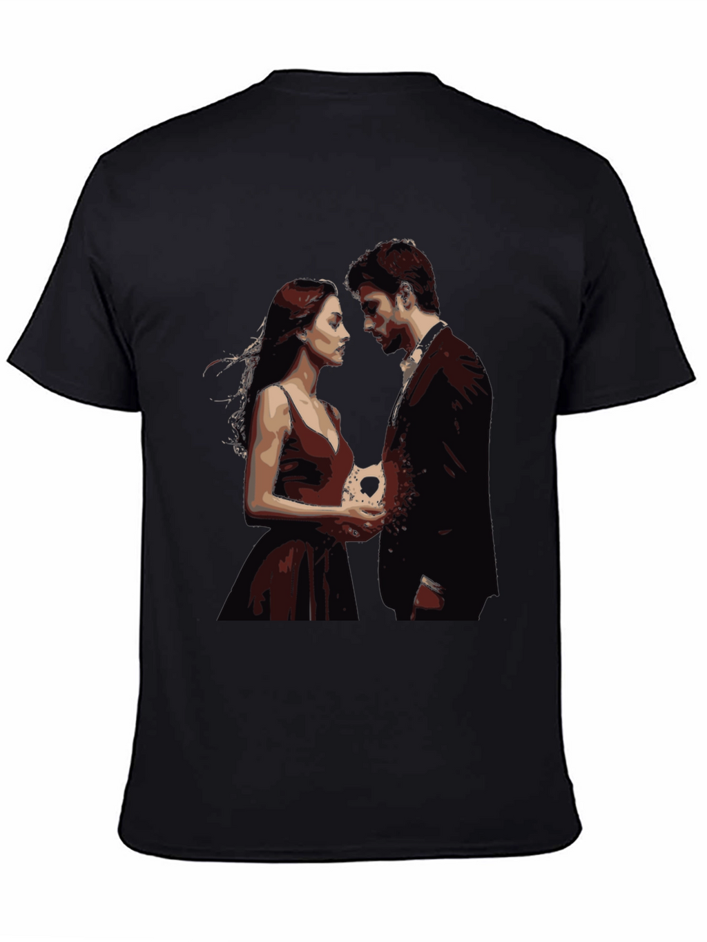 Romantic Couple Graphic Tee - Unique Design