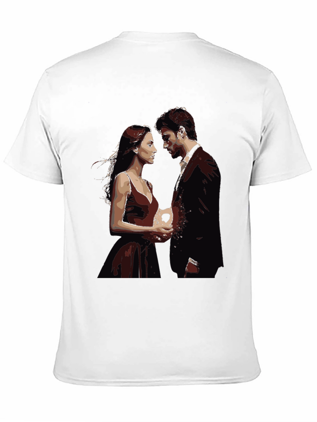 Romantic Couple Graphic Tee - Unique Design