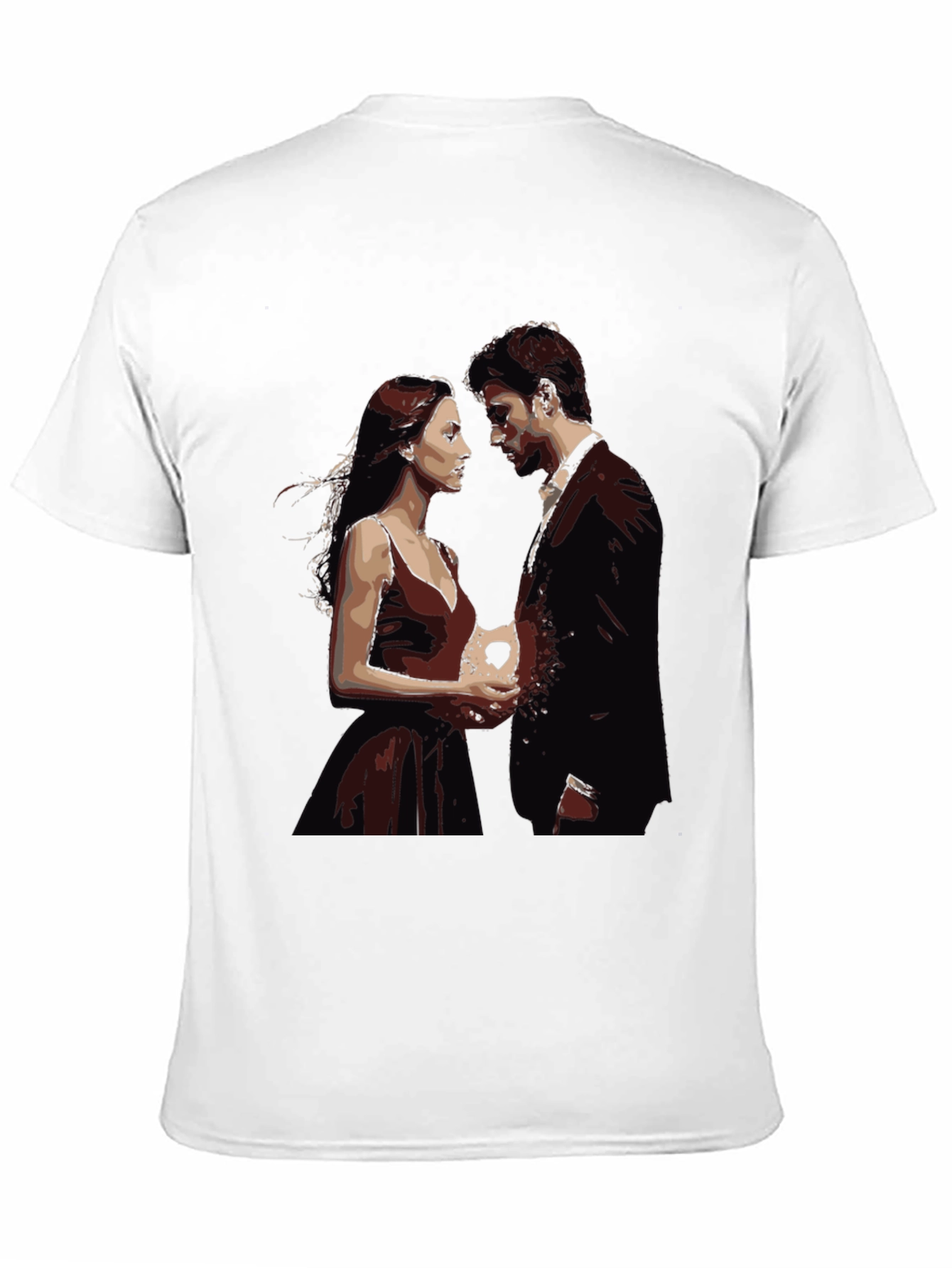 Romantic Couple Graphic Tee - Unique Design