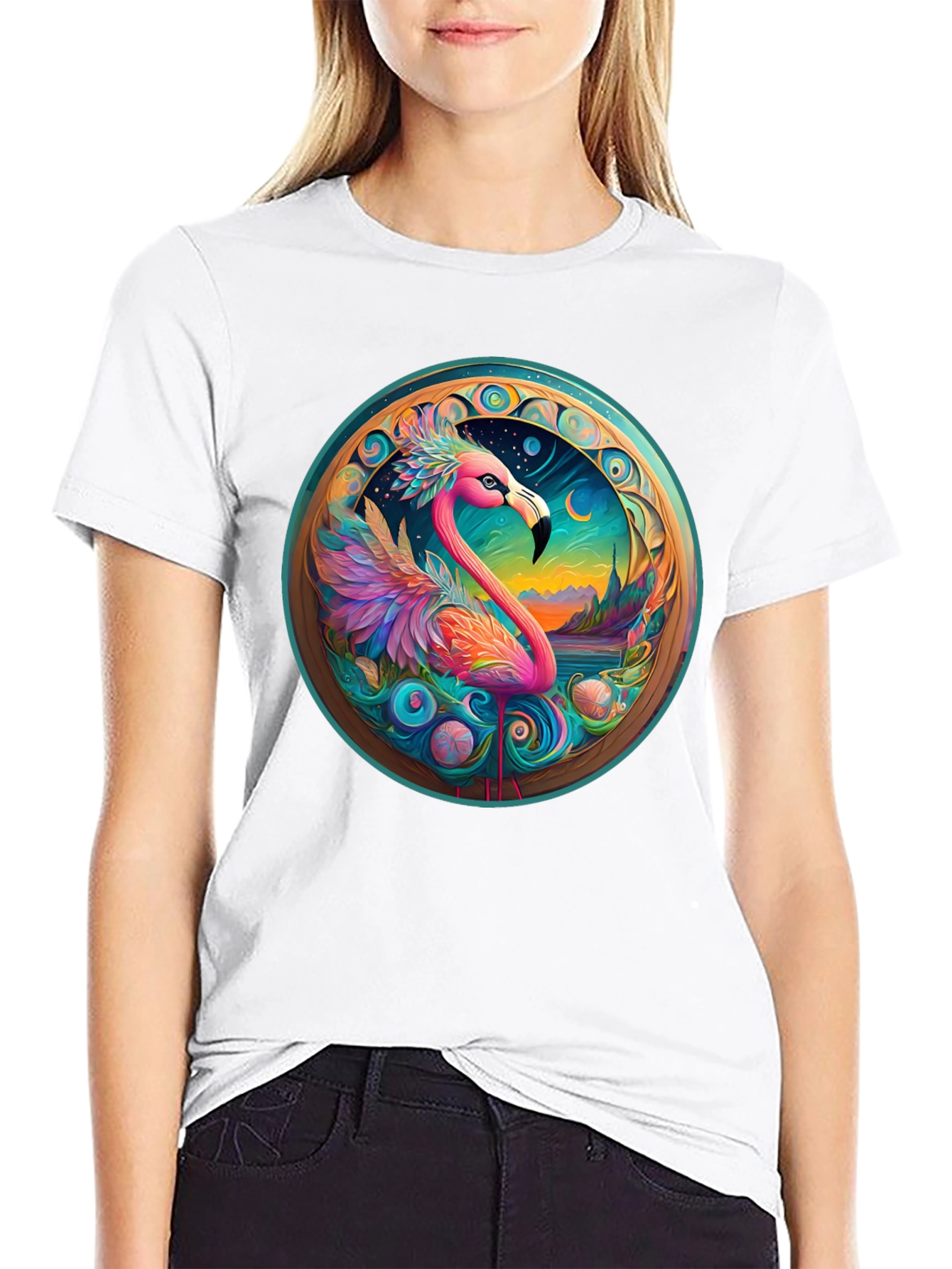 Tropical Flamingo Graphic Tee