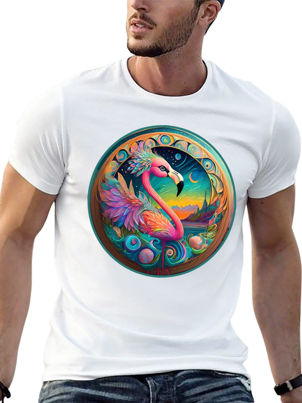 Tropical Flamingo Graphic Tee