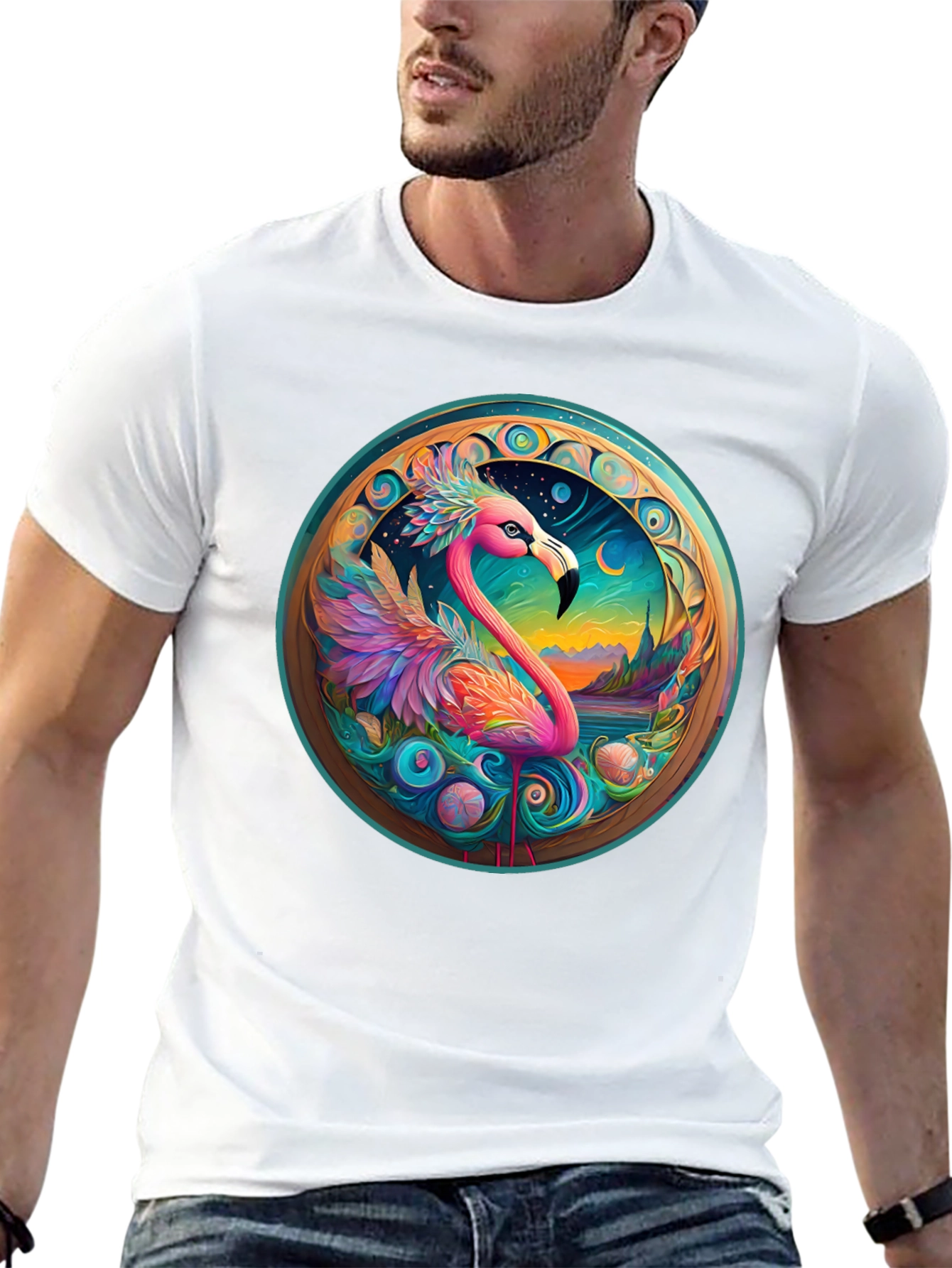 Tropical Flamingo Graphic Tee
