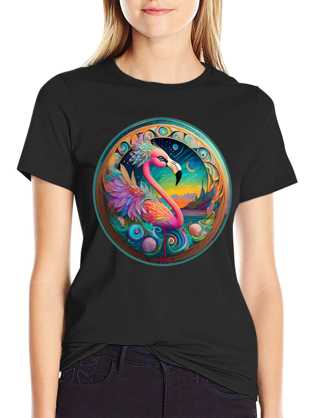 Tropical Flamingo Graphic Tee