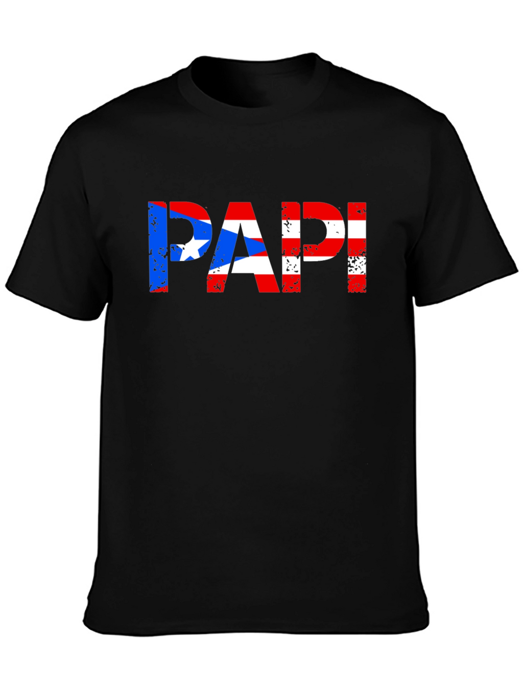 Puerto Rican Flag PAPI T-Shirt - Black