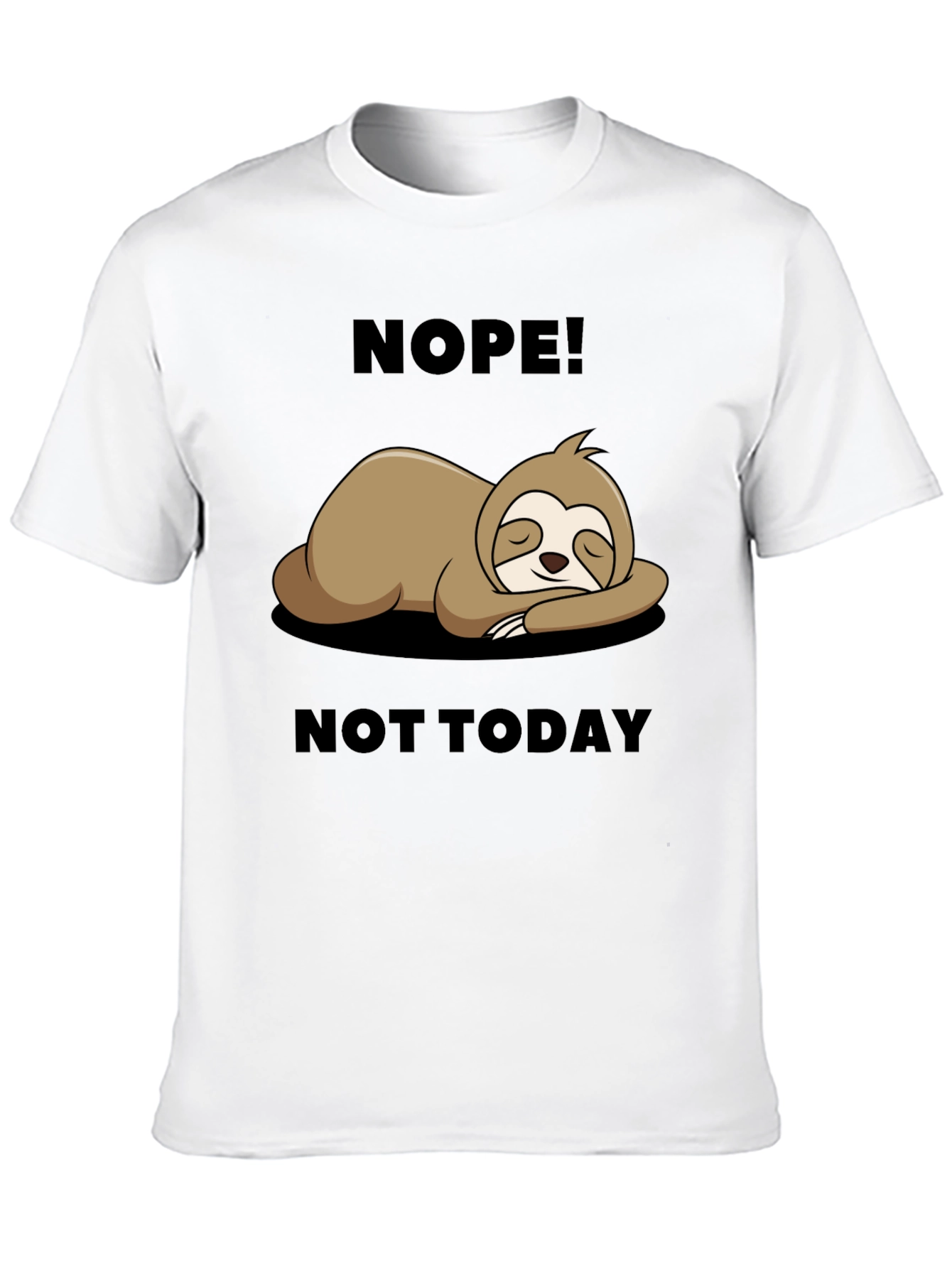 Nope Not Today Sloth Graphic Tee - Relaxed Fit