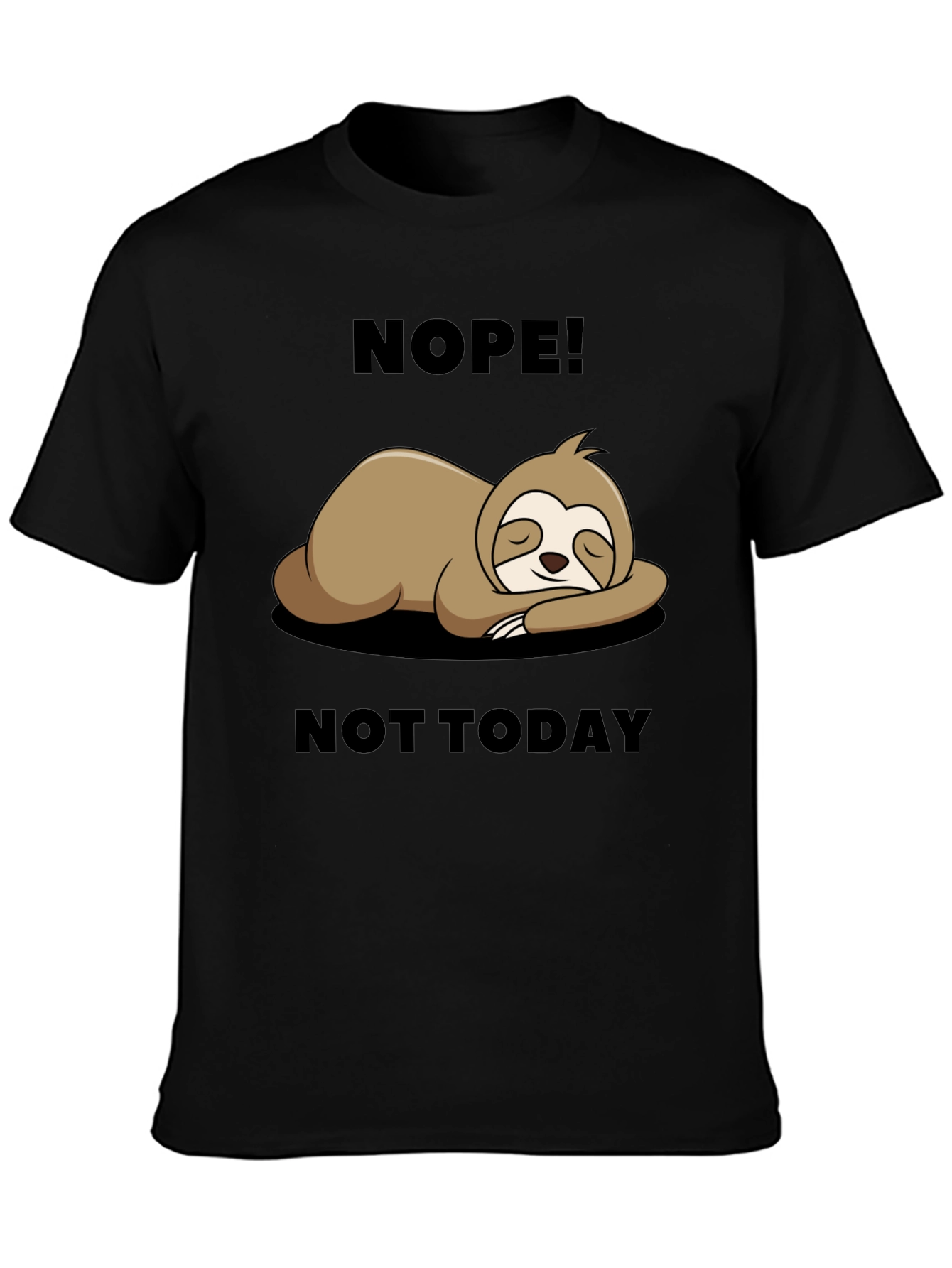 Nope Not Today Sloth Graphic Tee - Relaxed Fit